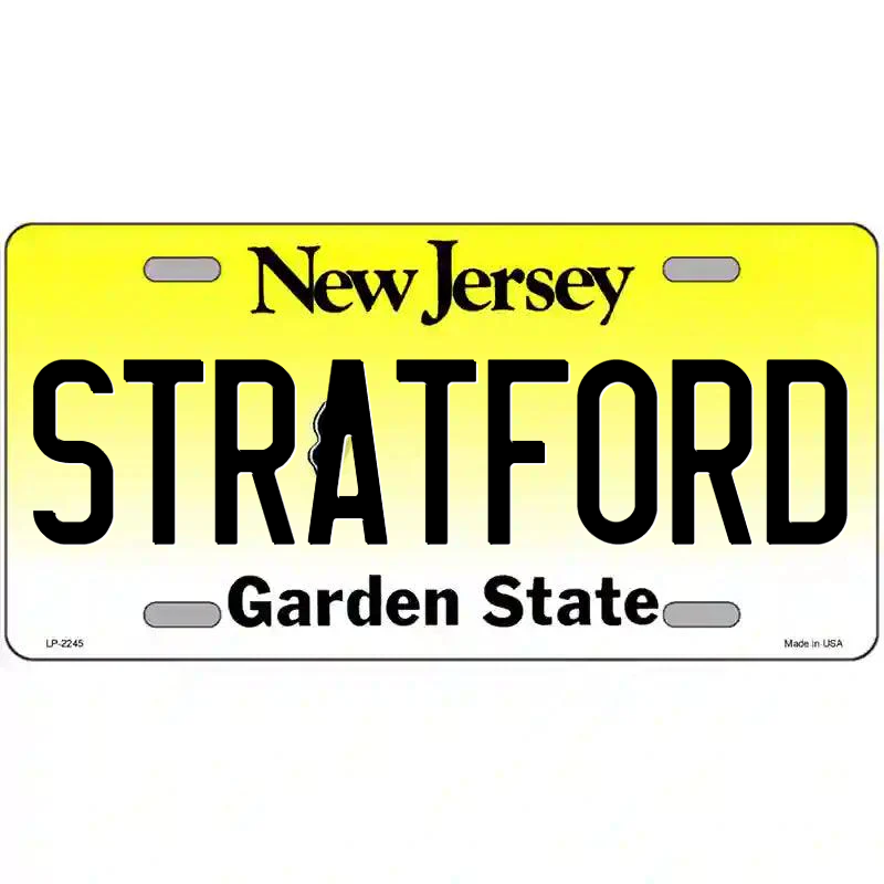 Stratford New Jersey Metal Sign
