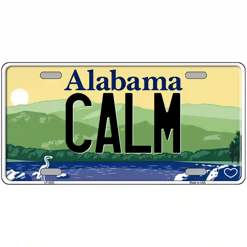 Calm Alabama Metal Sign
