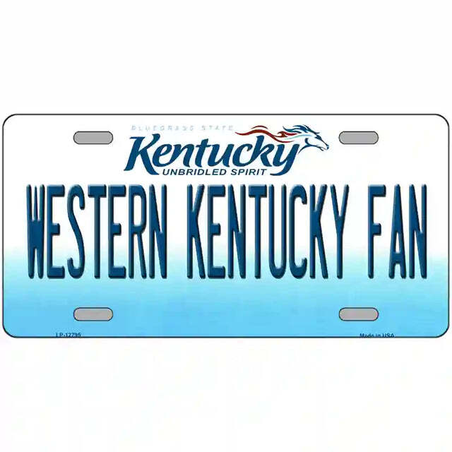Western Kentucky Fan Kentucky Metal Sign
