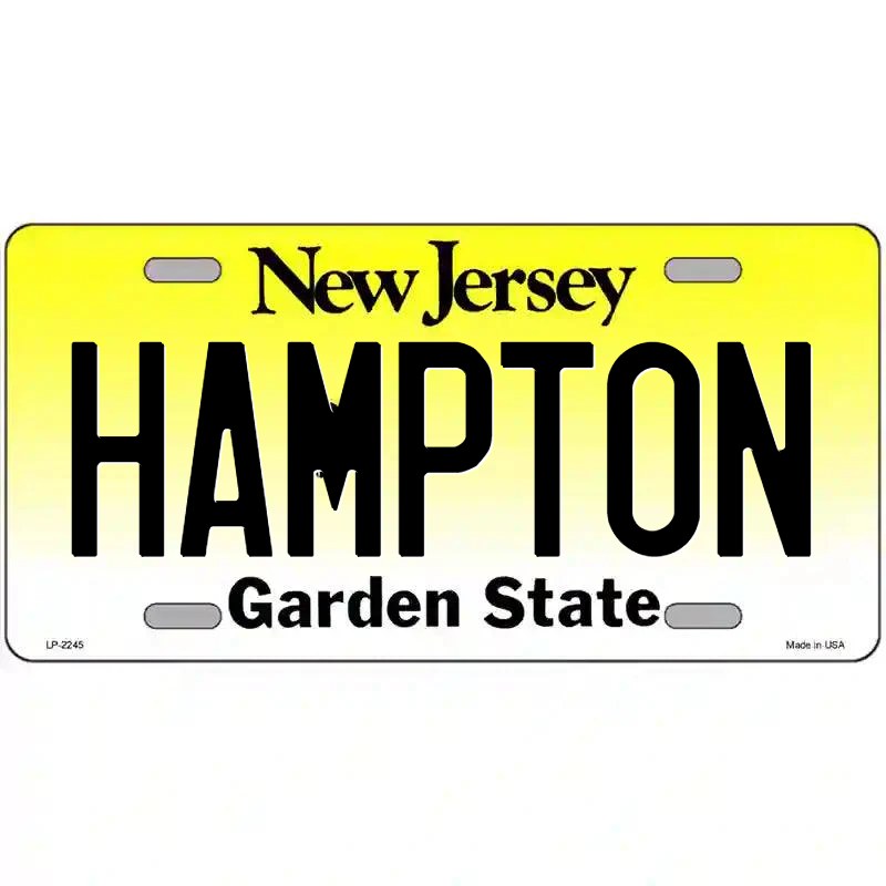 Hampton New Jersey Metal Sign