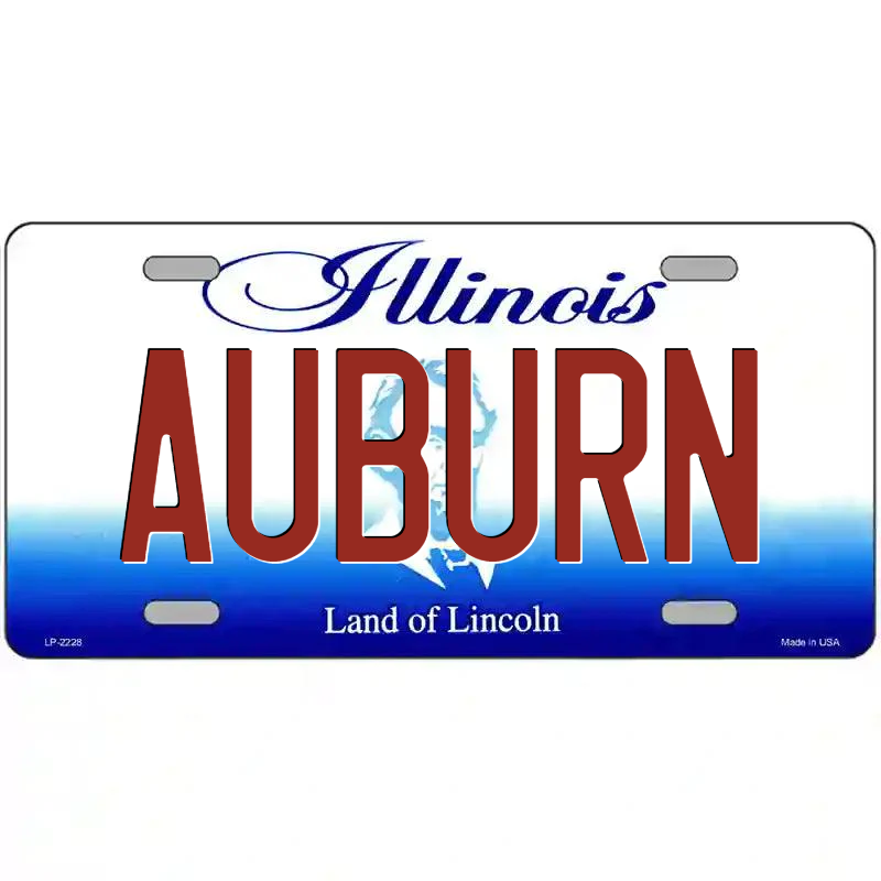 Auburn Illinois Metal SIgn
