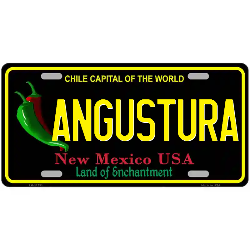 Angustura New Mexico Black Metal Sign