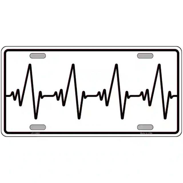Heart Beats Metal Sign