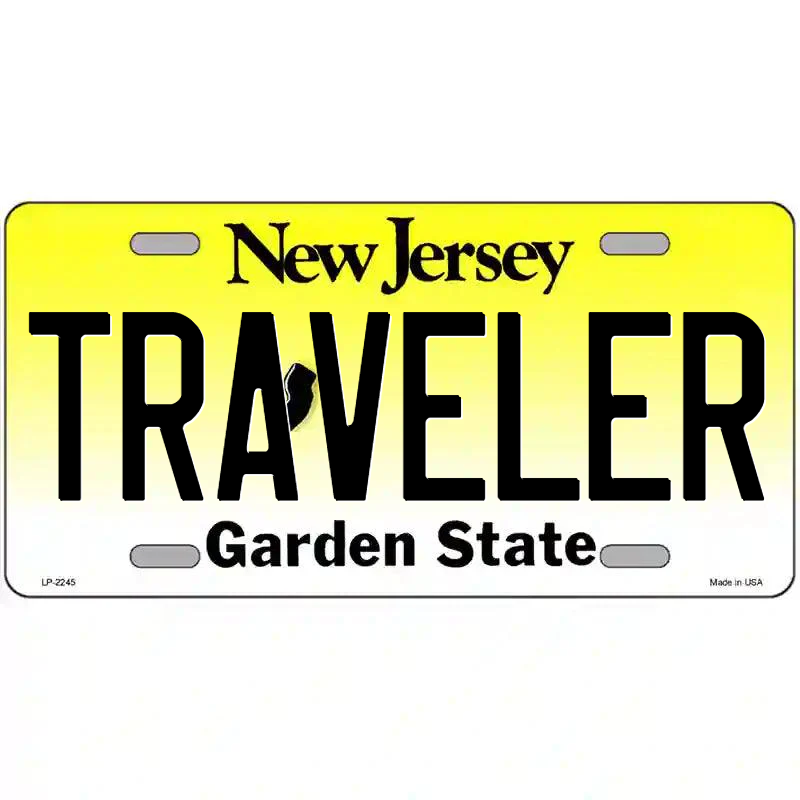Traveler New Jersey Metal Sign