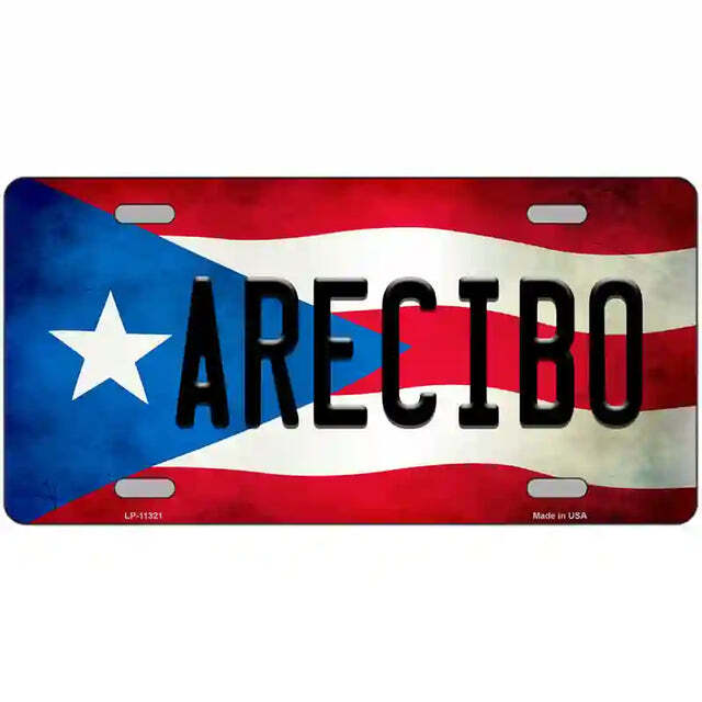 Arecibo Puerto Rico Flag Metal Sign