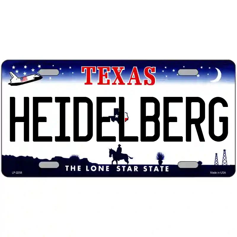 Heidelberg Texas Metal Sign