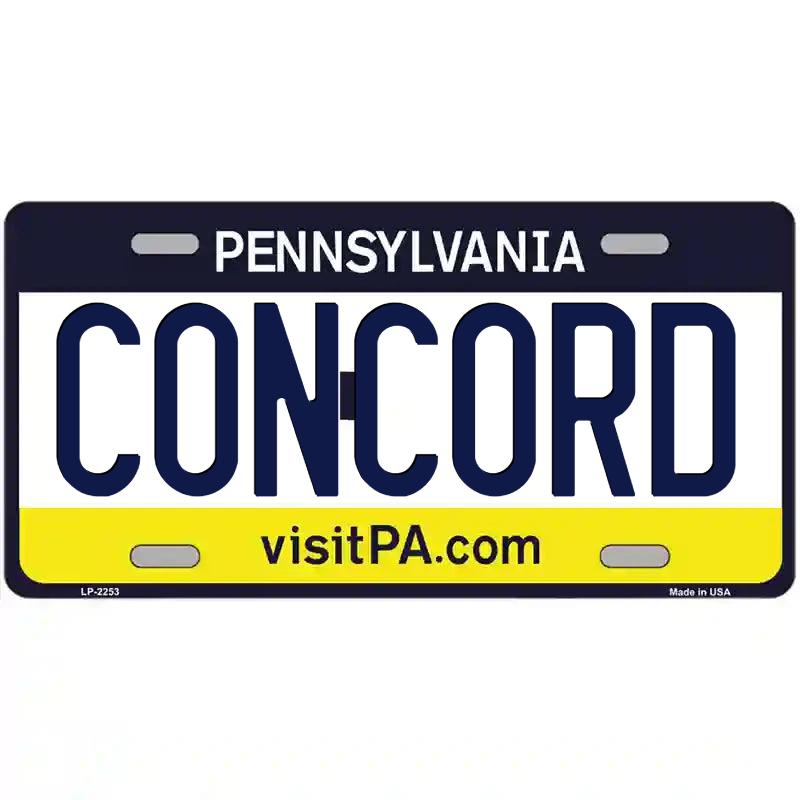 Concord Pennsylvania Metal Sign