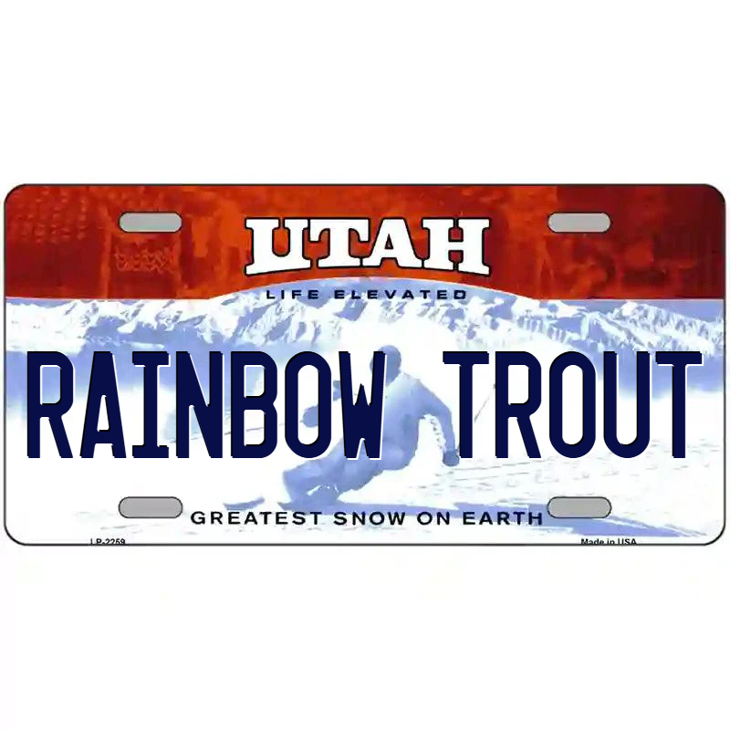 Rainbow Trout Utah Metal Sign