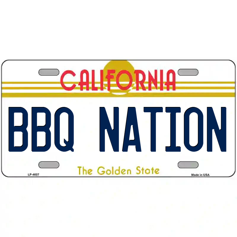 BBQ Nation California Metal Sign