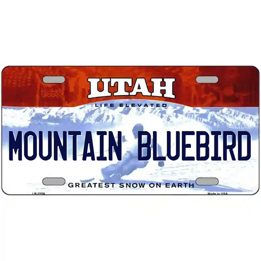 Mountain Bluebird Utah Metal Sign