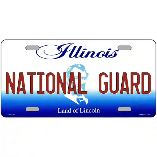 National Guard Illinois Metal Sign