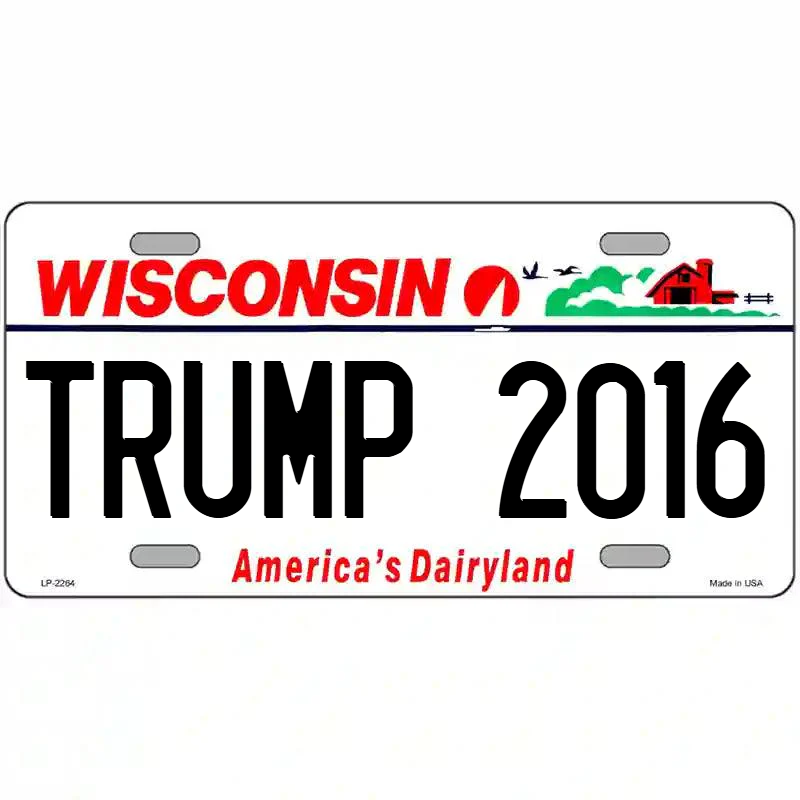 Trump 2024 Trump 2020 Trump 2016 Wisconsin Metal Signs Bundle - 3 Sign