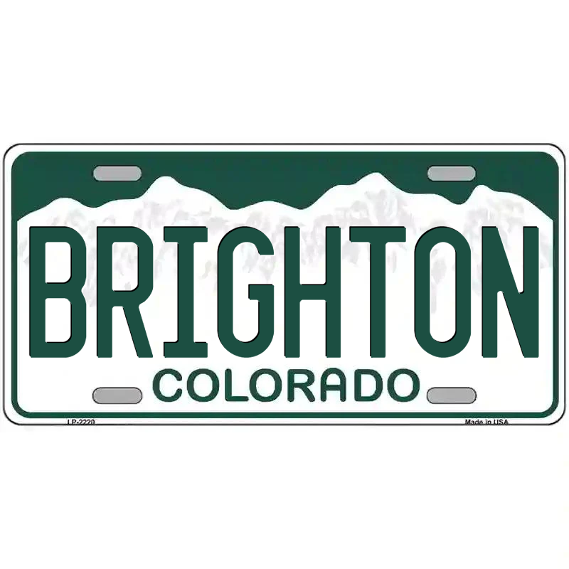 Brighton Colorado Metal Sign
