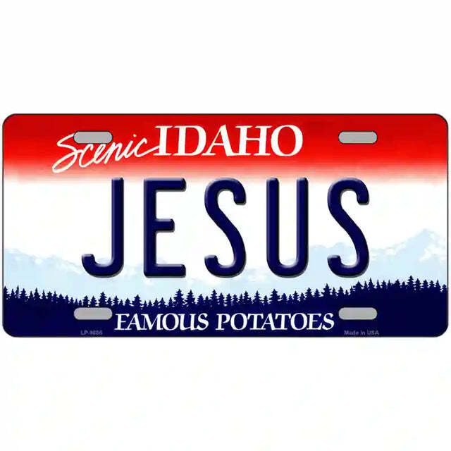 Jesus Idaho Metal Sign