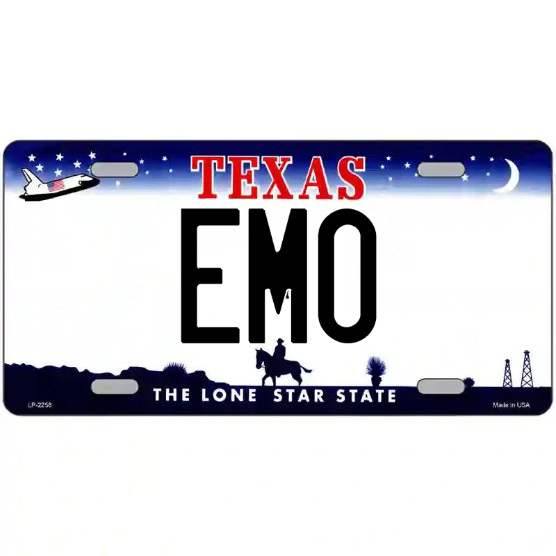 Emo Texas Metal Sign