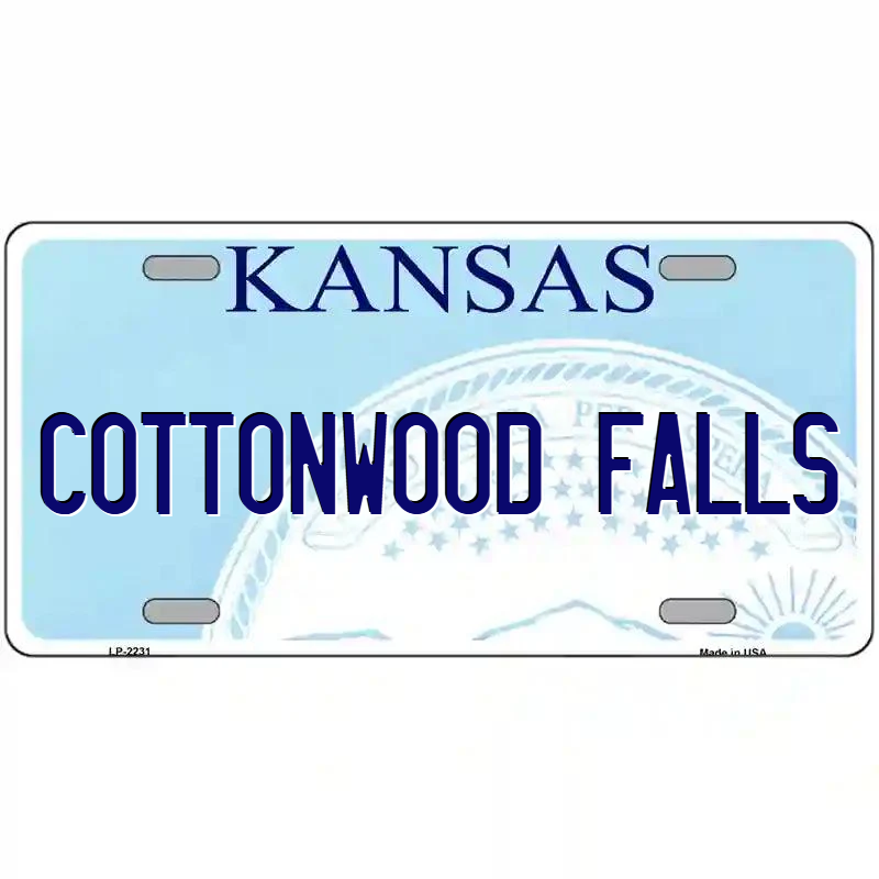 Cottonwood Falls Kansas Metal Sign