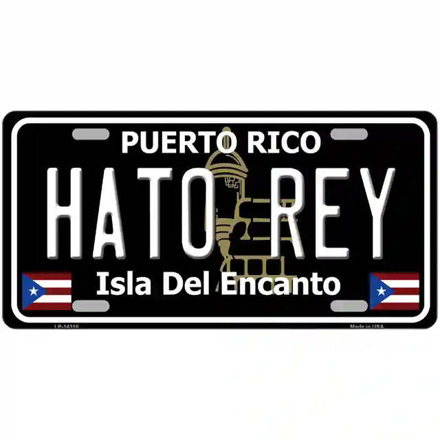 Hato Rey Puerto Rico Black Metal Sign