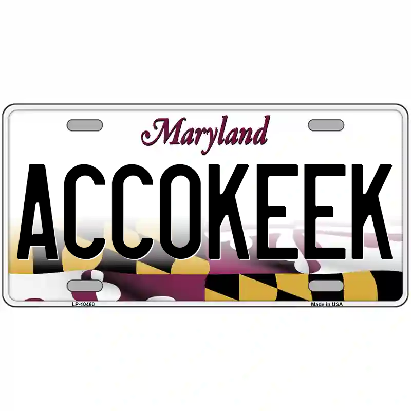 Accokeek Maryland Metal Sign