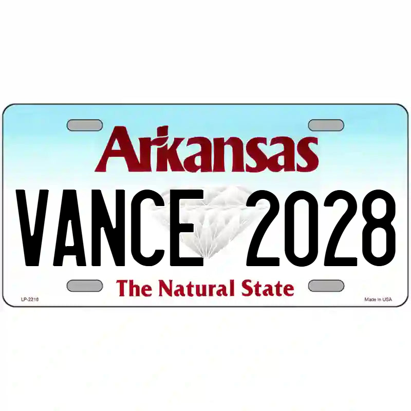 Vance 2028 Arkansas Metal Sign