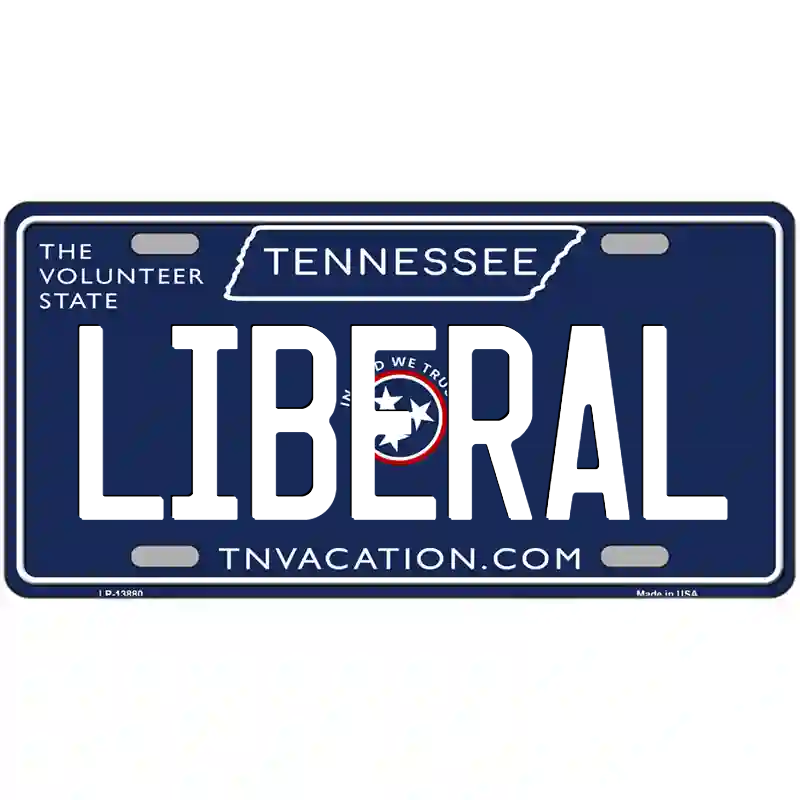 Liberal Tennessee Blue Metal Sign