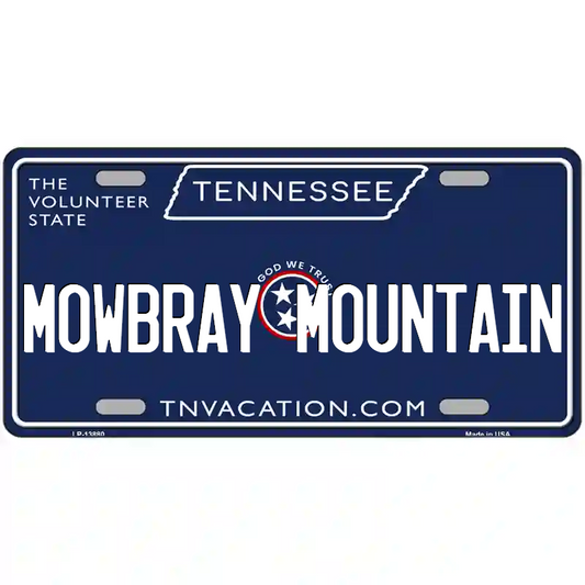 Mowbay Mountain Tennessee Blue Metal Sign