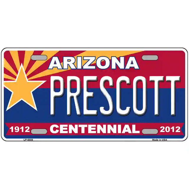 Prescott Arizona Centennial Metal Sign