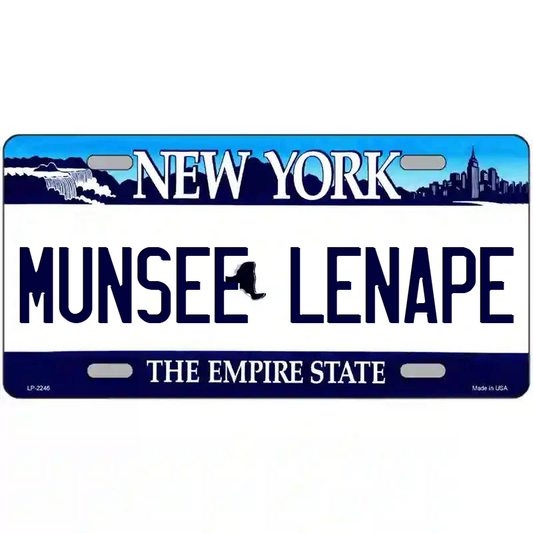Munsee Lenape New York Blue Metal Sign