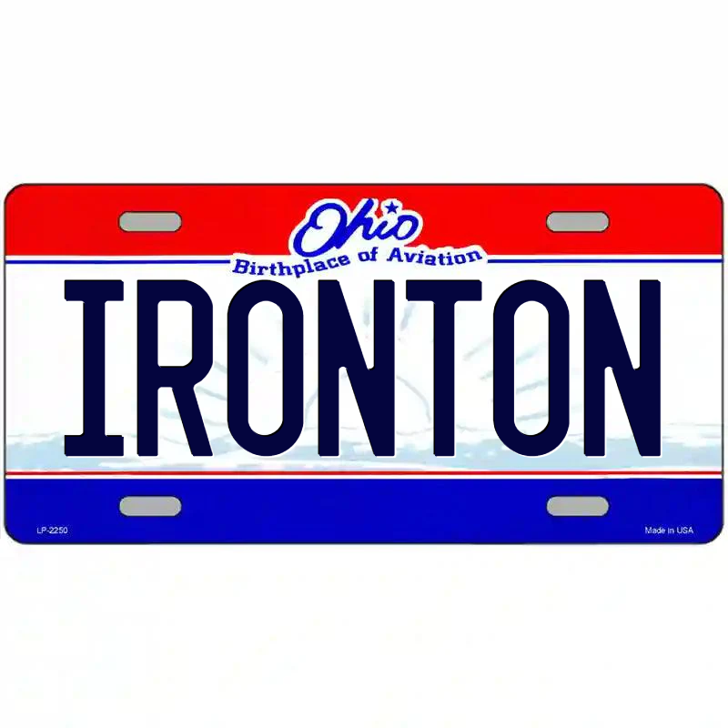 Ironton Ohio Metal Sign