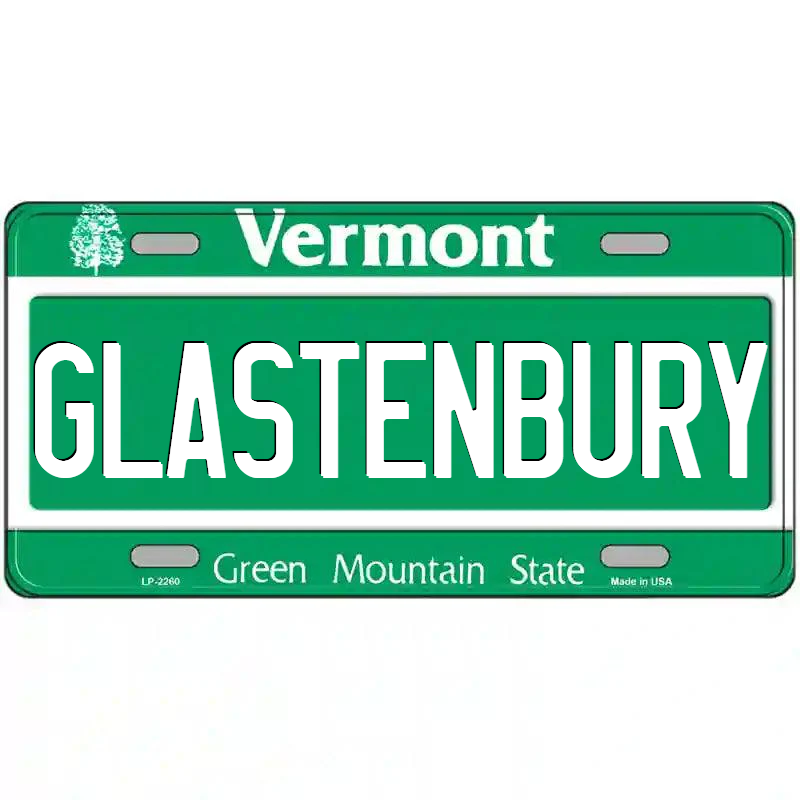 Glastonbury Vermont Metal Sign