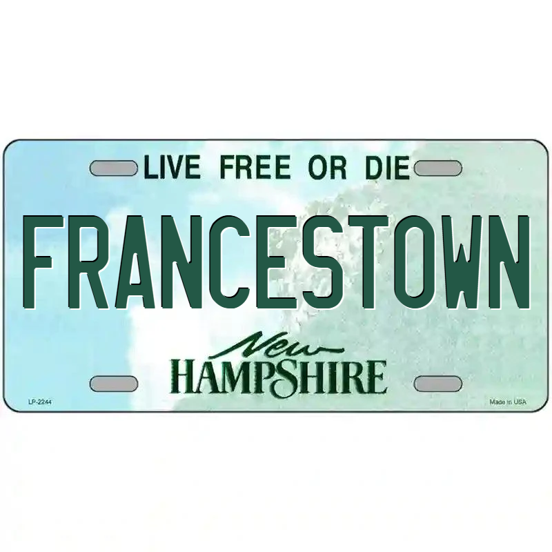 Francestown New Hampshire Metal Sign