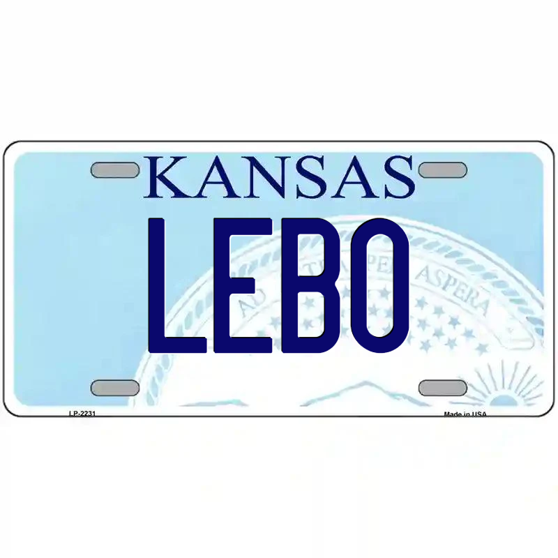 Lebo Kansas Metal Sign