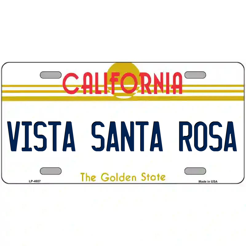 Vista Santa Rosa California Metal Sign