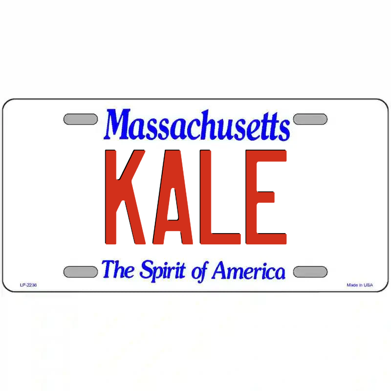 Kale Massachusetts Metal Sign