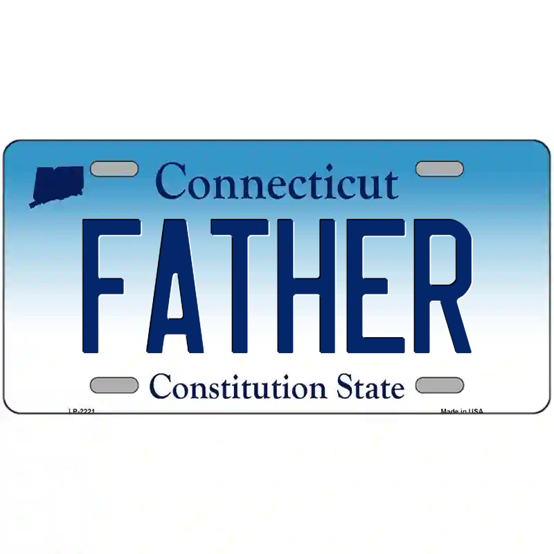 Father Connecticut Metal Sign