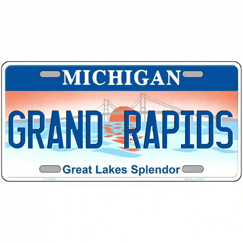 Grand Rapids Michigan Great Lakes Metal Sign