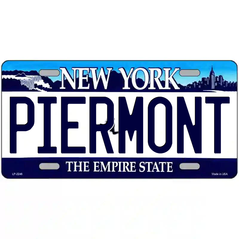 Piermont New York Blue Metal Sign
