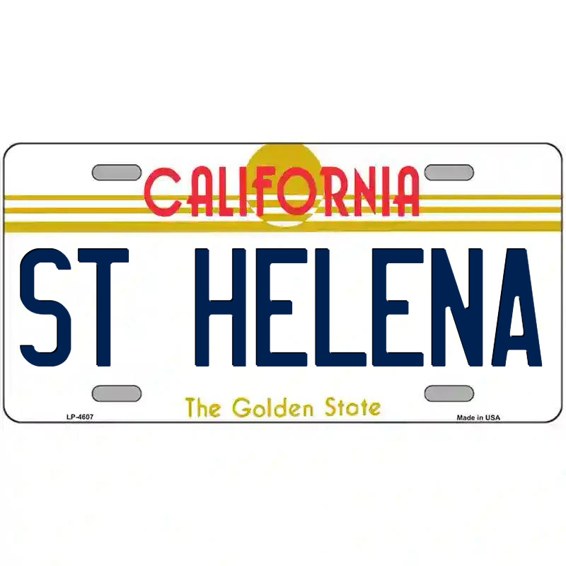 St Helena California Metal Sign