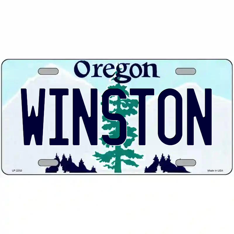 Winston Oregon Metal Sign