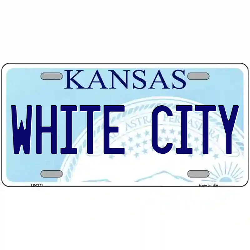 White City Kansas Metal Sign