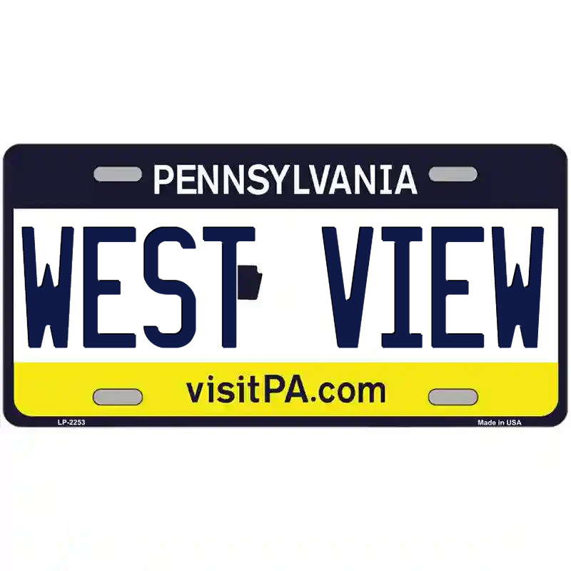 West View Pennsylvania Metal Sign