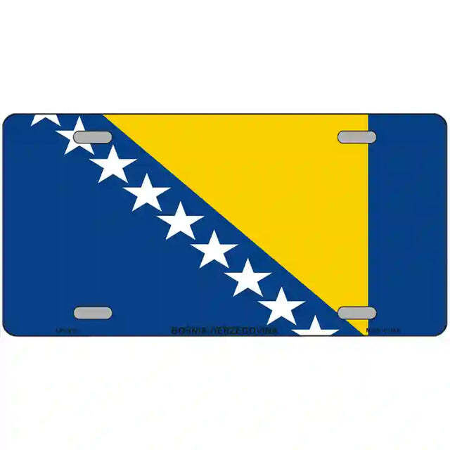 Bosnia Herzegovina Flag Metal Sign