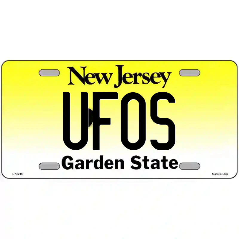 UFOs New Jersey Metal Sign