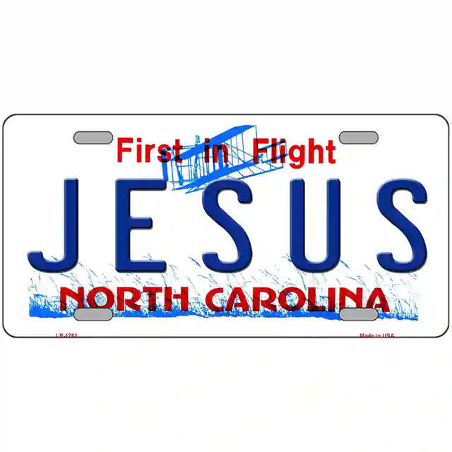 Jesus North Carolina Metal Sign