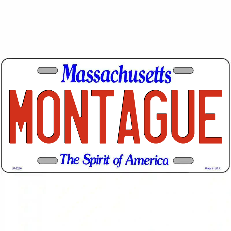Montague Massachusetts Metal Sign