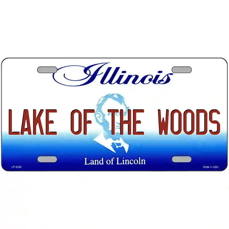 Lake of the Woods Illinois Metal Sign