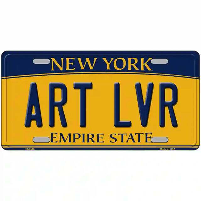 Art Lover New York Yellow Metal Sign