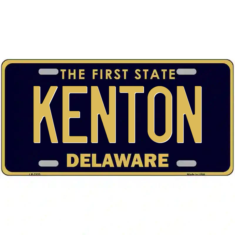 Kenton Delaware Metal Sign