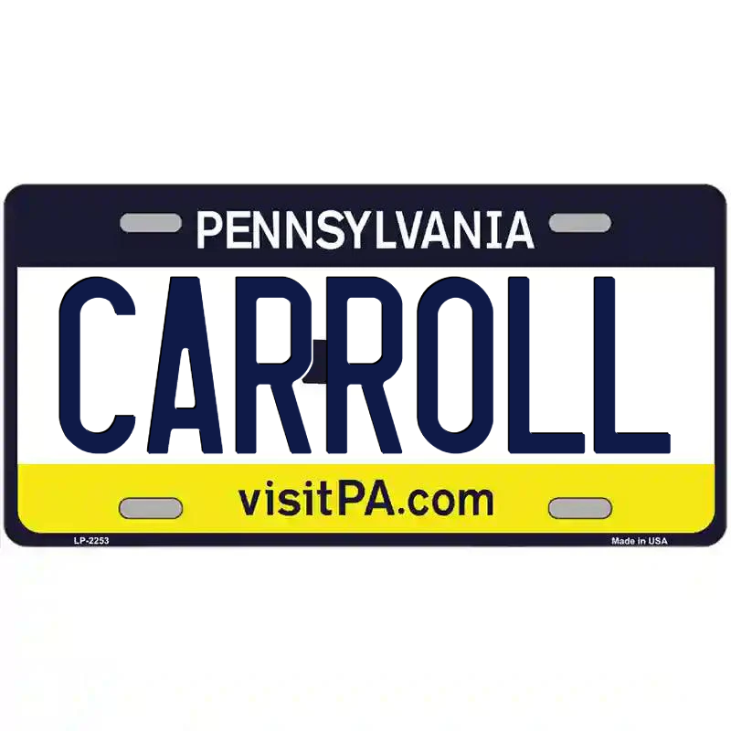 Carroll Pennsylvania Metal Sign