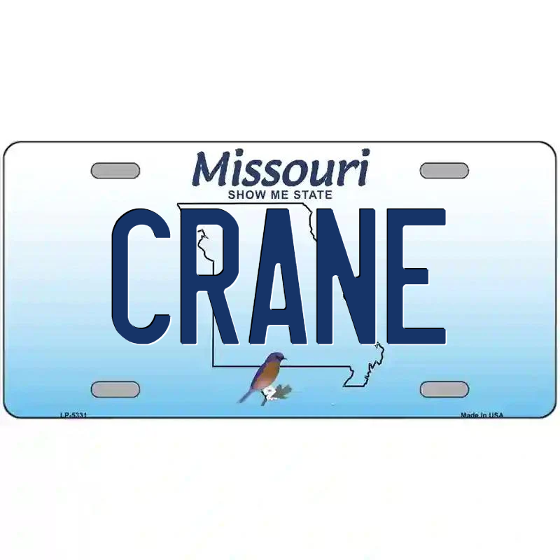 Crane Missouri Metal Sign