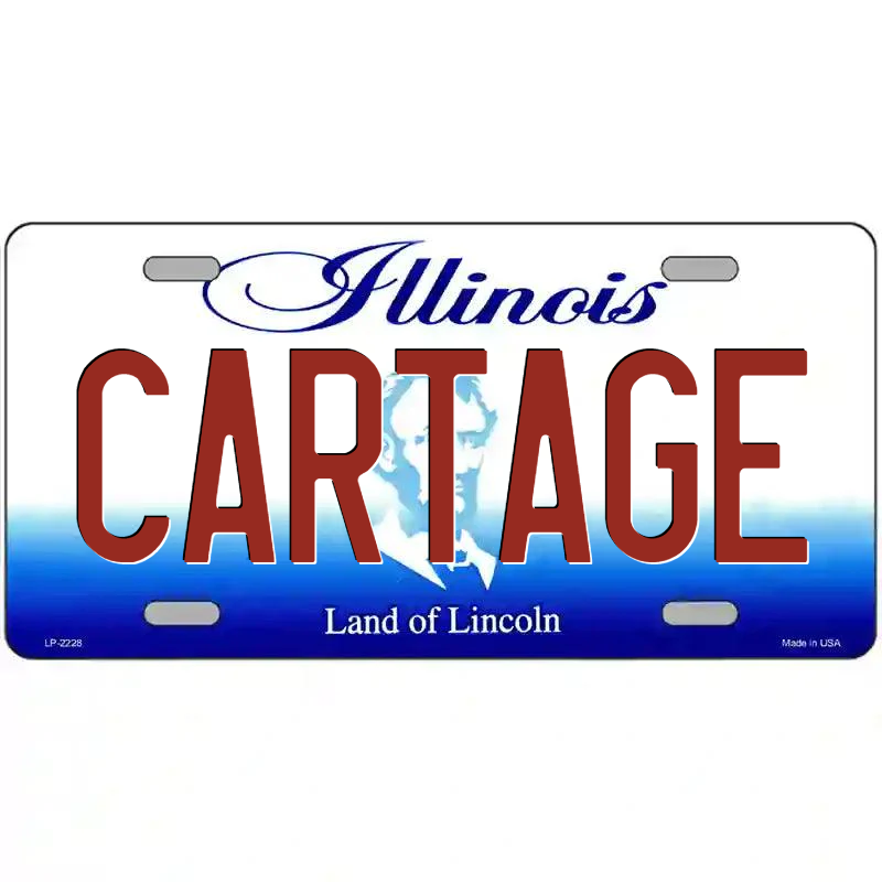 Cartage Illinois Metal Sign
